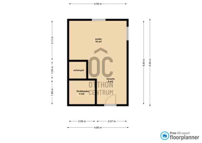 Nagykőrös Kiadó Lakrész 30m2 Klíma
