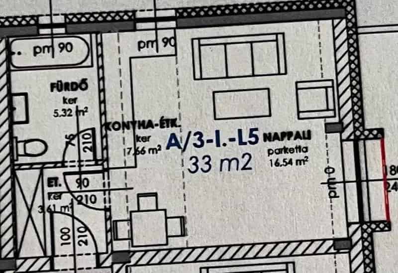 Komárom Új Lakás eladó - 33 nm - Tetőtéri terasz - Zöld környezet