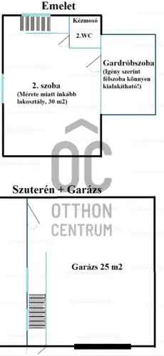 Komlói családi ház eladó - 2 szintes, garázzsal