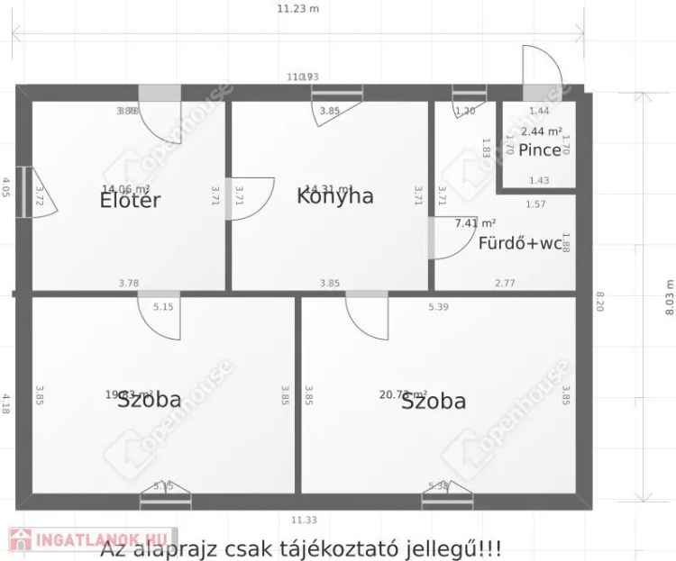 Gyömrői családi ház eladó 80m2 2 szoba 560m2 telek