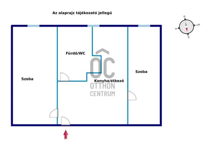 Komló Dávidföld 2 szobás felújított tégla lakás eladó