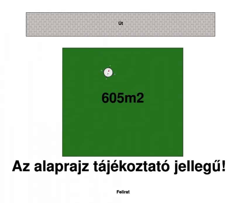 Sülysáp építési telek eladó 605m2