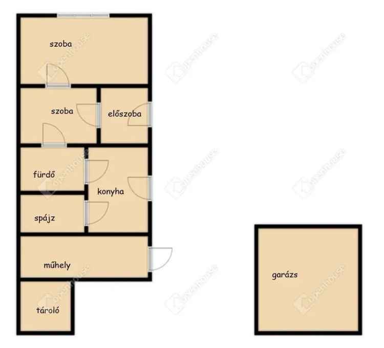 Eladó családi ház Gyarmaton 62 m2 1543 m2 telekkel