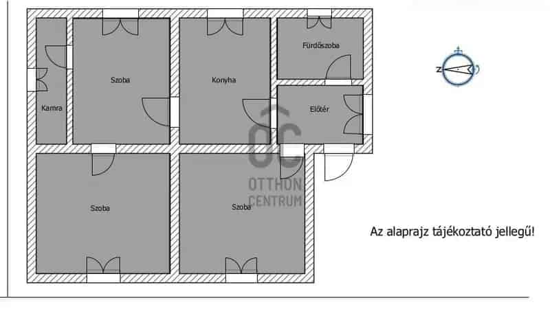 Tiszabábolna felújítandó ház 1924m2-es telken