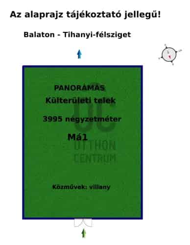 Balatonfüredi panorámás telek eladó - 3995 nm