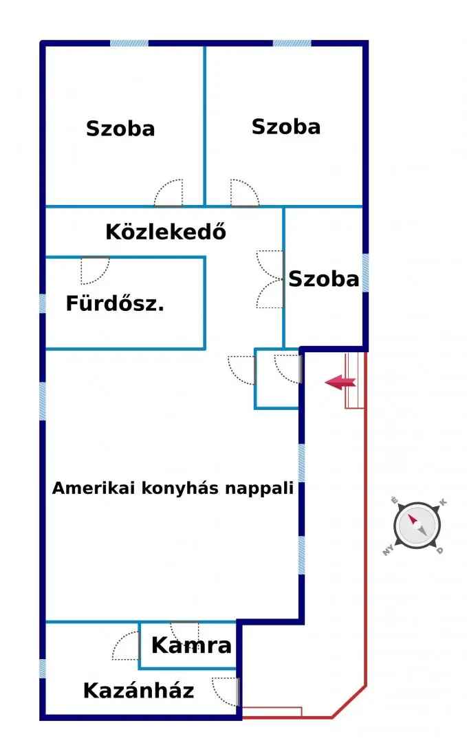 122 nm-es családi ház Újhartyánon dupla garázzsal és fedett terasszal