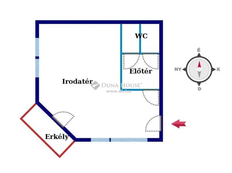 Kiadó Iroda Dunakeszi Központjában - 47 nm - Erkélyes