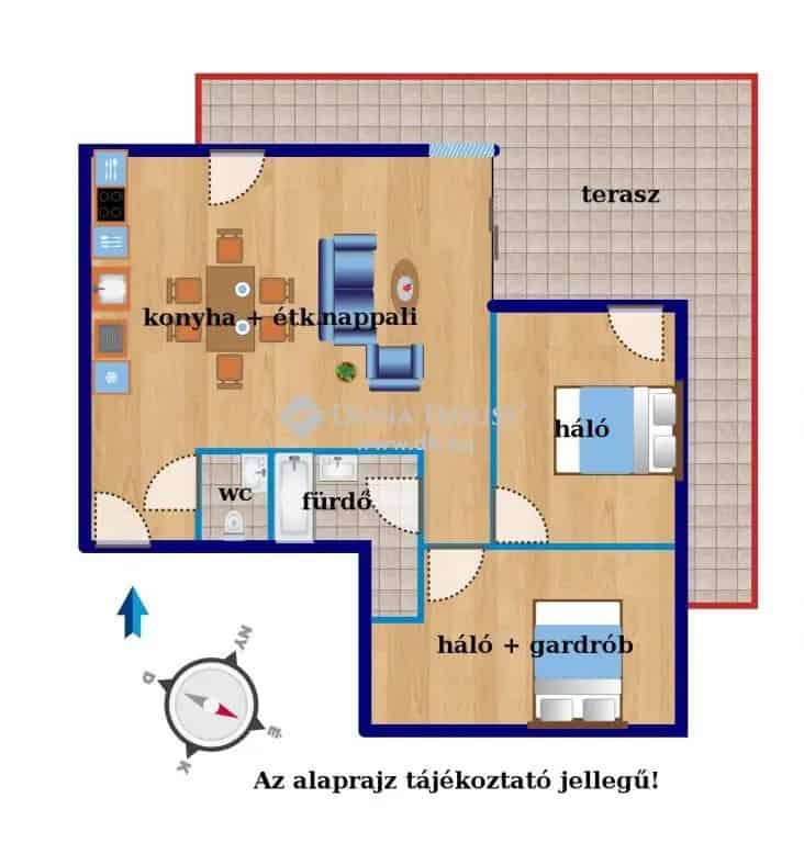 Új építésű kertkapcsolatos lakás Balatonbogláron