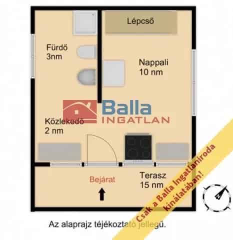 Nagymarosi nyaraló eladó 33 nm 1 szoba csendes környezetben